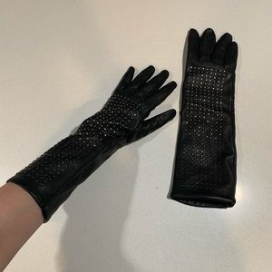 studded leather gloves from Brian Atwood, Neiman Marcus